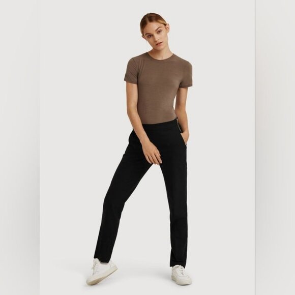 Kit & Ace Go To Trouser Pants Tailored Wool Cashmere Silk Size 4 Dark Navy - Picture 3 of 12